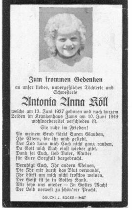 Köll Antonia 1937 - 1949