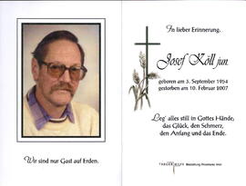 Köll Josef jun. 1954 - 2007