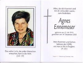 Ennemoser Agnes 1933 - 2015