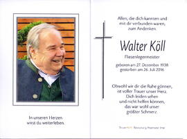 Köll Walter Fliesenlegermeister, 1938 - 2016