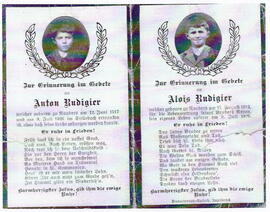 Rudigier Anton 1917 - 1926 und Rudigier Alois 1912 - 1926