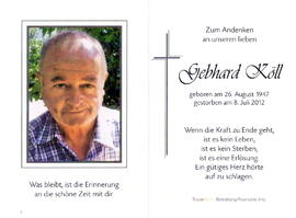Köll Gebhart 1947 - 2012