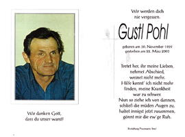 Pohl Gustl 1929 - 2003