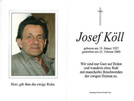 Köll Josef 1927 - 2000