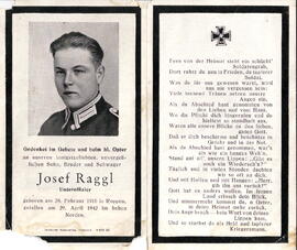 Raggl Josef, Unteroffizier 1916 - 1942