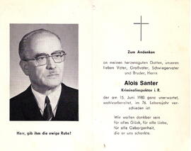 Santer Alois Kriminalinspektor i. R. 1907 - 1983