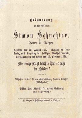 Schuchter Simon Bauer 1807 - 1878