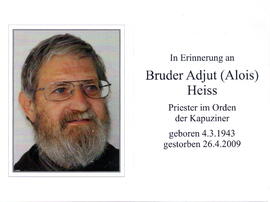 Heiss Alois "Bruder Adjut" 1943 - 2009