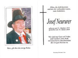 Neururer Josef 1935 - 2004