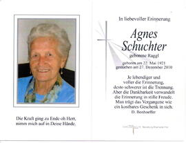 Schuchter Agnes geb. Raggl 1921 - 2010