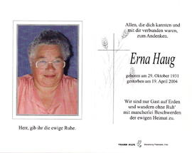 Haug Erna 1931 - 2004