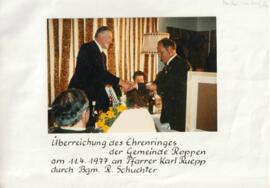 Überreichung Ehrenring an Pfarrer Karl Ruepp