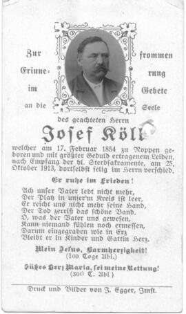 Köll Josef 1854 - 1913