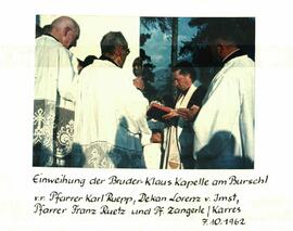 Einweihung der Bruder Klaus Kapelle am Burschl