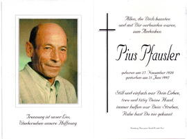Pfausler Pius, 1920 - 1997