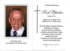 Pfitscher Karl Gastwirt 1928 - 2010