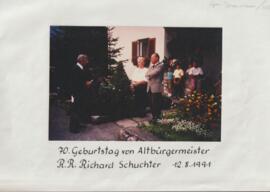 70. Geburtstag von Altbürgermeister R.R. Richard Schuchter