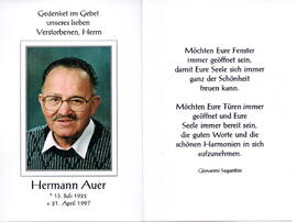 Auer Hermann 1922 - 1997