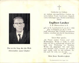 Larcher Engelbert, B.B. Oberrevident 1900 - 1974