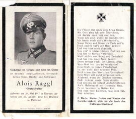 Raggl Alois, Obergefreiter 1917 - 1942