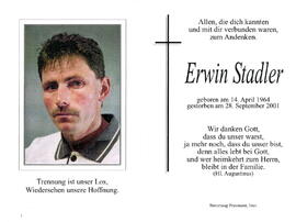 Stadler Erwin 1964 - 2001
