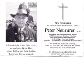 Neururer Peter sen., 1912 - 1992