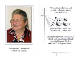 Schuchter Frieda 1925 - 2010