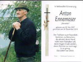 Ennemoser Anton "Siemeler", 1927 - 2014