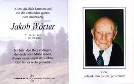 Wörter Jakob 1902 - 2004