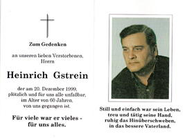 Gstrein Heinrich 1939 - 1999