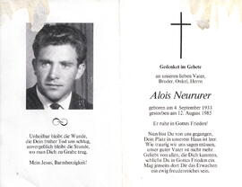 Neururer Alois 1933 - 1985