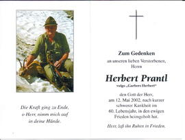 Prantl Herbert "Garbers Herbert"  1943 - 2002