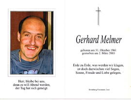 Melmer Gerhard, 1961 - 2003