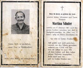 Schuler Martina 1890 - 1967