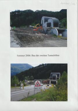 Bau der zweiten Tunnelröhre - Autobahn - Roppen