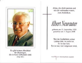 Neurauter Albert 1924 - 2008