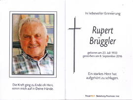 Brüggler Rubert 1933 - 2016