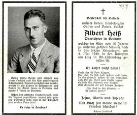 Heiß Albert Oberlehrer 1906 - 1945