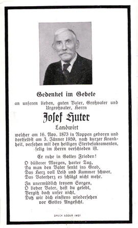 Huter Josef Landwirt 1873 - 1959