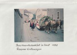 Bezirkserntedankfest in Imst Roppener Erntewagen