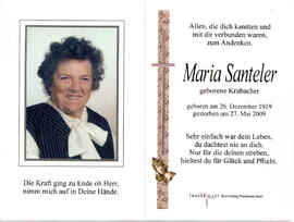 Santeler Maria geb. Krabacher 1919 - 2009