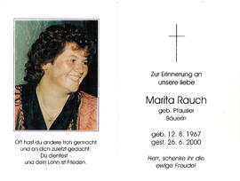 Rauch Marita geb. Pfausler Bäuerin 1967 - 2000