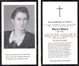 Nairz Maria geb. Pohl, 1920 - 1962