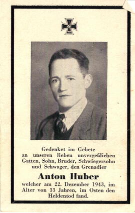 Huber Anton Grenadier 1910 - 1943