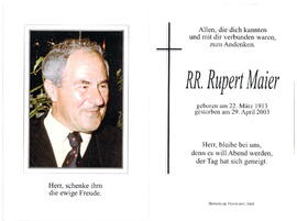 Maier Rubert RR. 1913 - 2003
