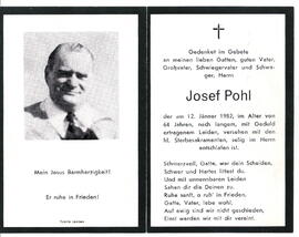 Pohl Josef 1918 - 1982