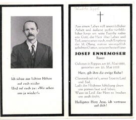Ennemoser Josef, &quot;Töschte Seppl&quot; Bauer 1881 - 1955