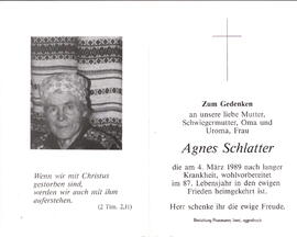 Schlatter Agnes 1902 - 1989