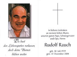 Rauch Rudolf 1939 - 2004