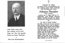 Pfausler Johann, Bauer 1886 - 1965